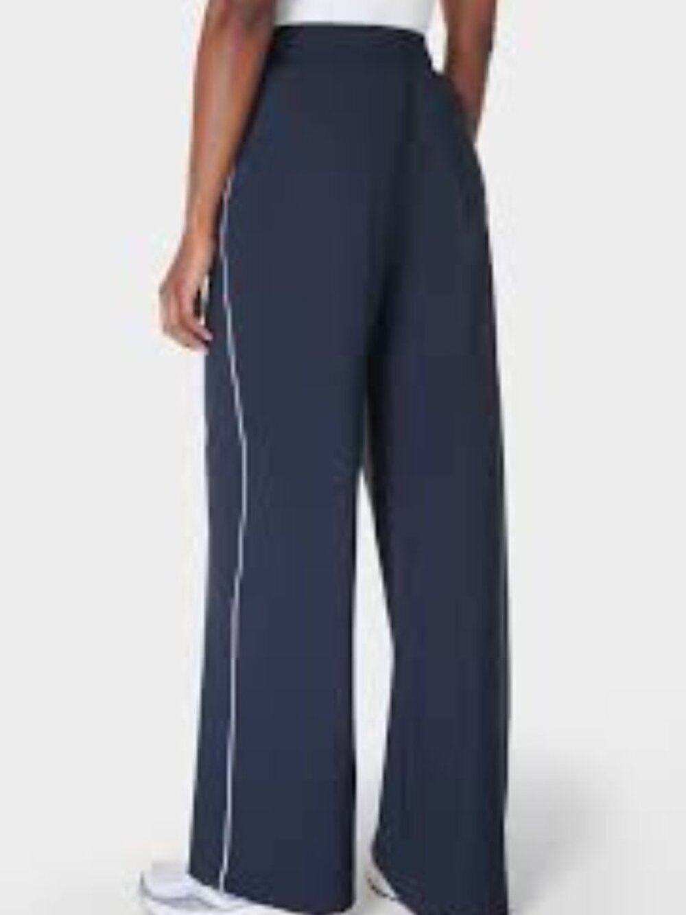 NWT - All In Motion High-Rise Golf Trousers- Navy Blue/ White Piping/Trim - Picture 3 of 4
